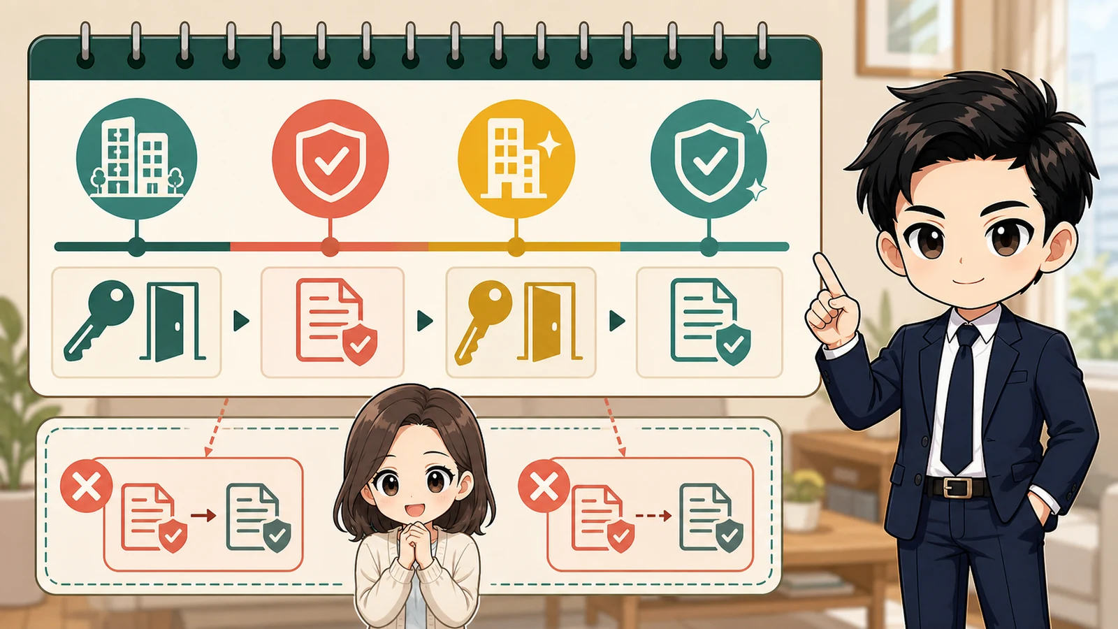 火災保険の更新と引っ越し時期を確認するざわ先生
