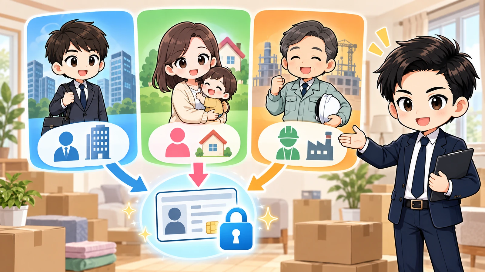 ざわ先生が国民年金第1号・第2号・第3号とマイナンバー連携を整理する図解